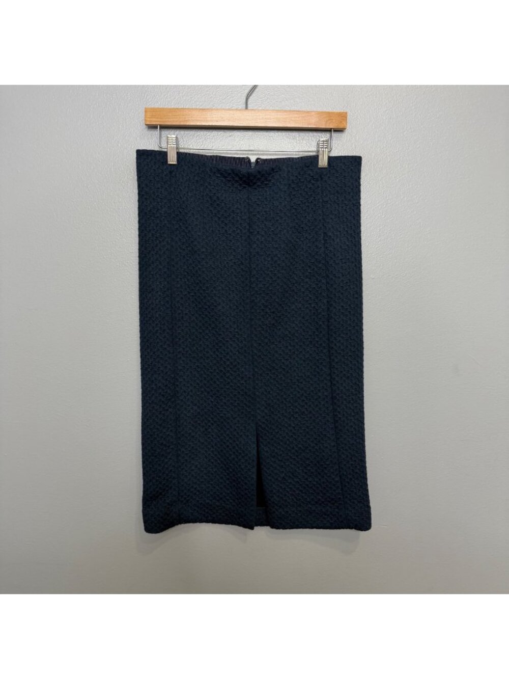 ANN TAYLOR slate blue textured pencil skirt size 10